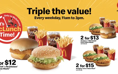 McDonalds menu